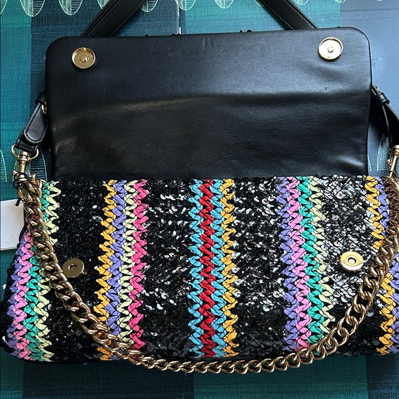 Kurt Geiger Long Kensington Sequin Striped Shoulder Bag New with tags - Picture 7 of 12